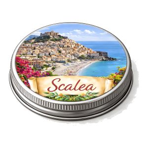 Calamita in metallo a forma di tappo da barattolo - Scalea