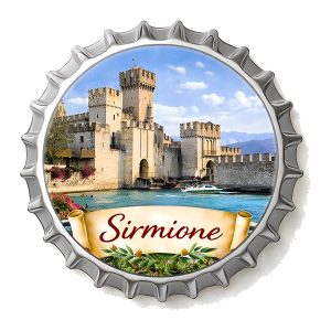 Calamita in metallo a forma di tappo a corona - Sirmione