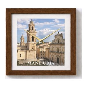 Orologi da parete in ceramica - Quadrato con cornice, 20 cm