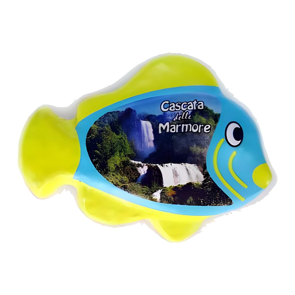 Calamita in resina pesce