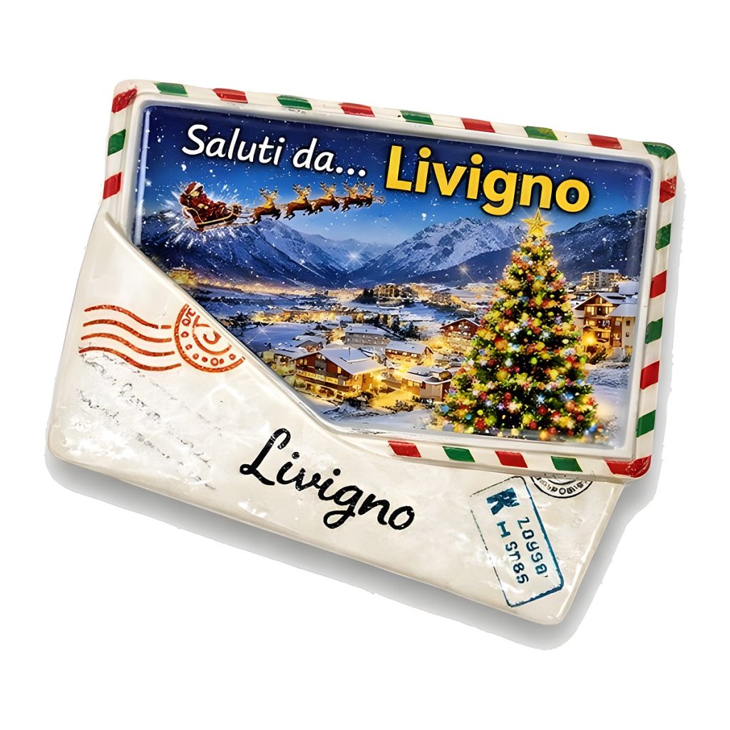 Calamita in resina busta lettera natalizia