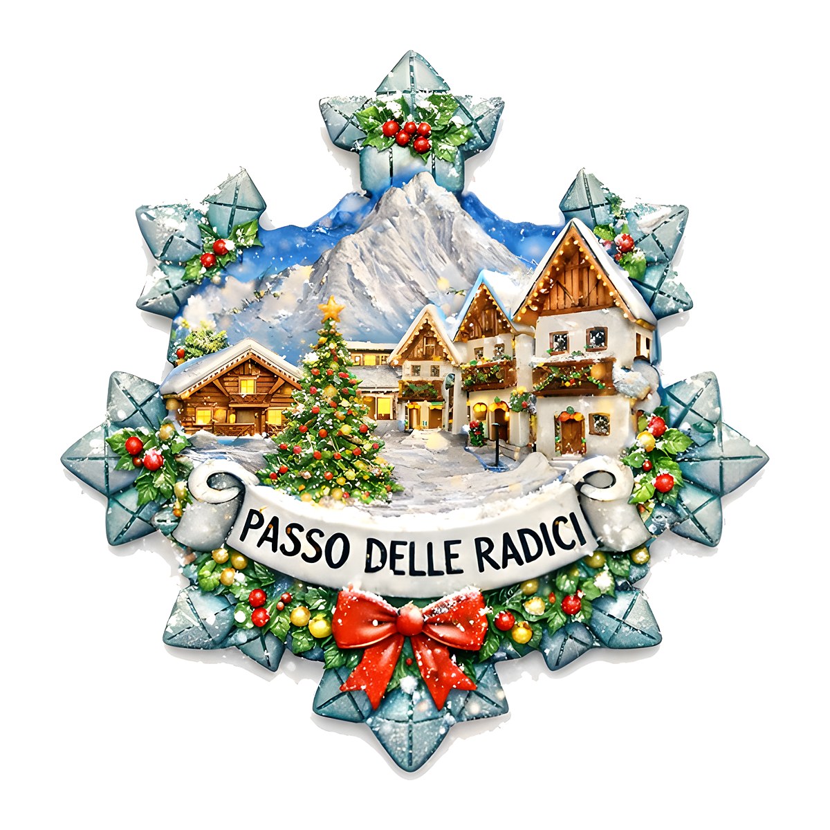 Calamita in resina fiocco di neve