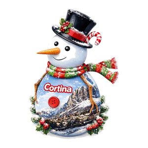 Calamita in resina pupazzo di neve natalizio