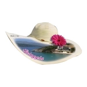 Calamita in resina cappello con fiore