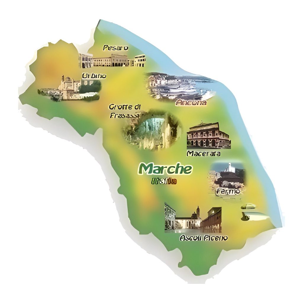 Calamita in resina Marche