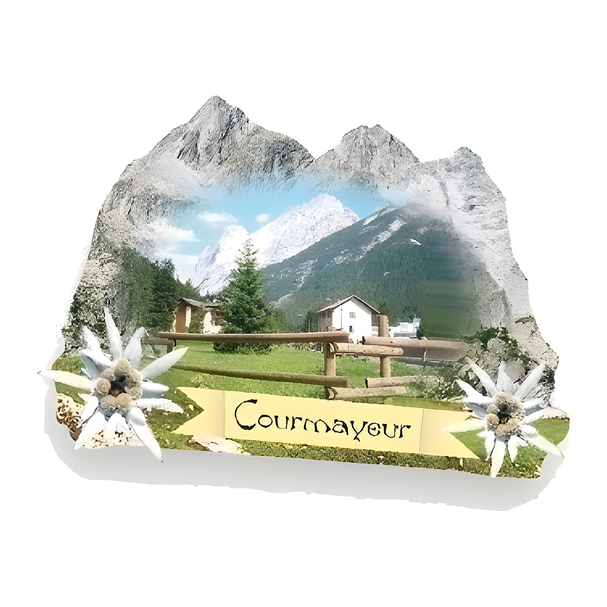 Calamita in resina montagna panorama