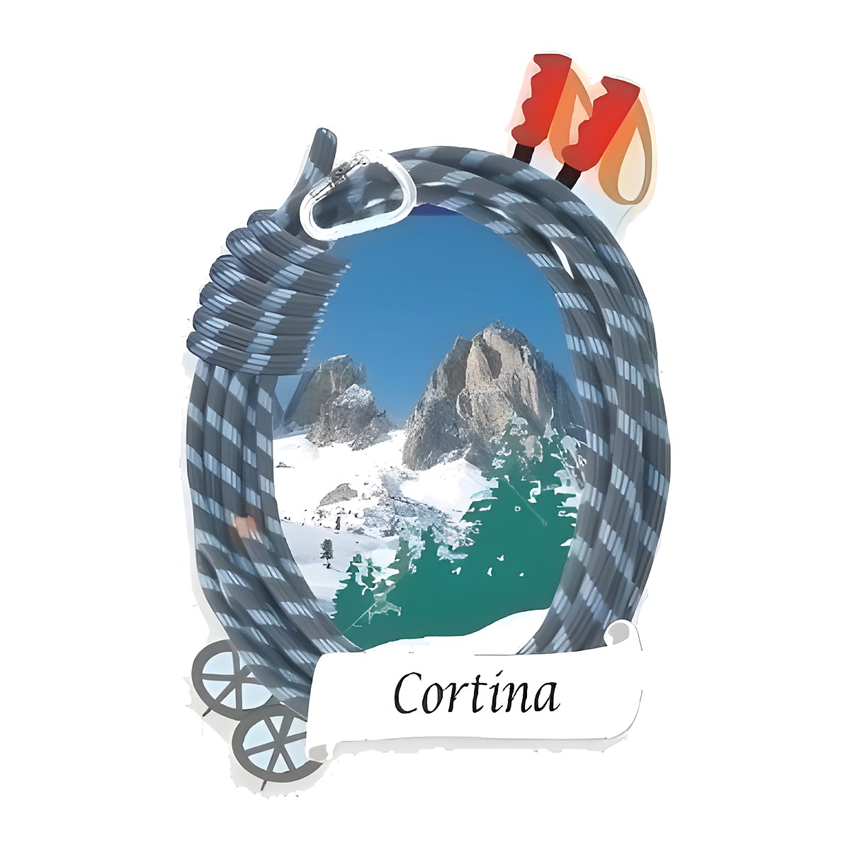 Calamita in resina corda montagna