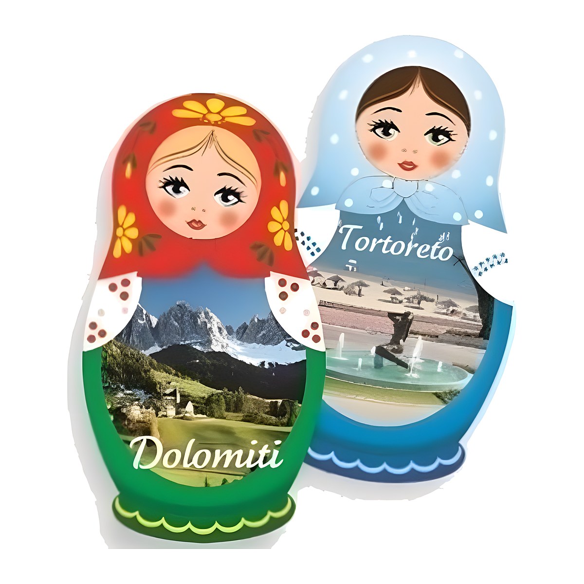 Calamita in resina matrioska