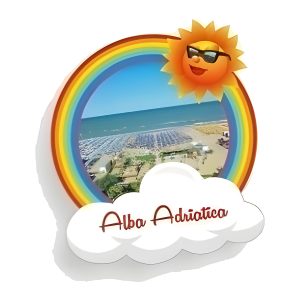 Calamita in resina arcobaleno nuvola