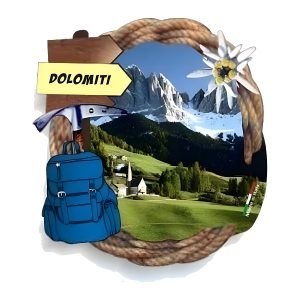 Calamita in resina zaino e corda montagna