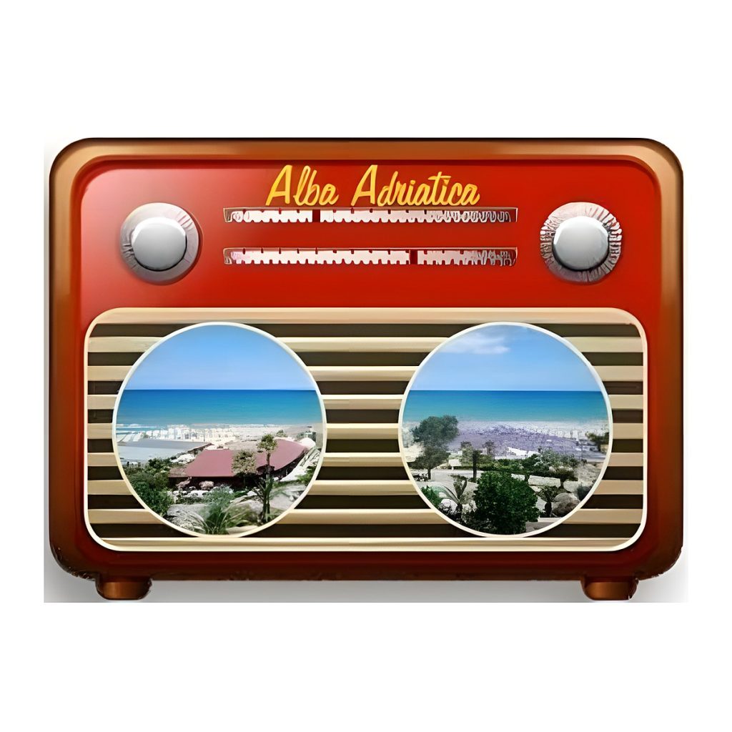 Calamita in resina radio retrò