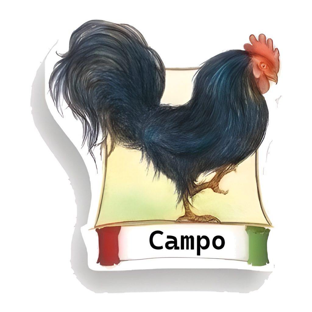 Calamita in resina gallo
