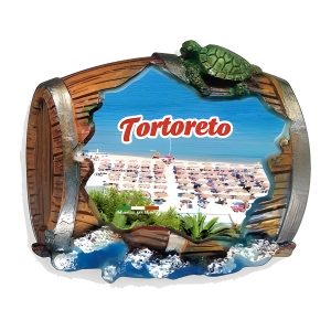 Calamita in resina botte piatta