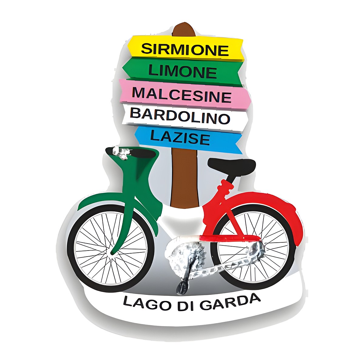 Calamita in resina bicicletta cartelli